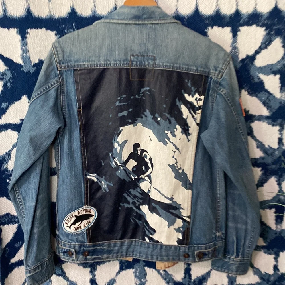 Gap denim surf patchwork jacket - Picture 5 of 16